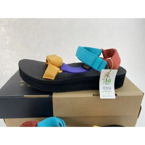NEW Teva Midform Universal Multi Color Women's Sandals Straps Colorblock Strappy - Picture 5 of 12